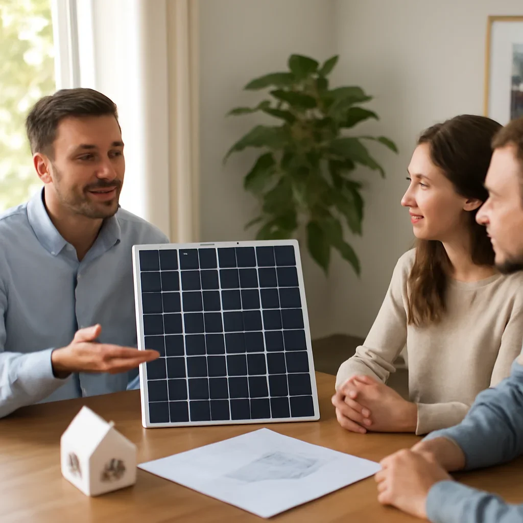 Consultation about what a solar installation looks like in BC