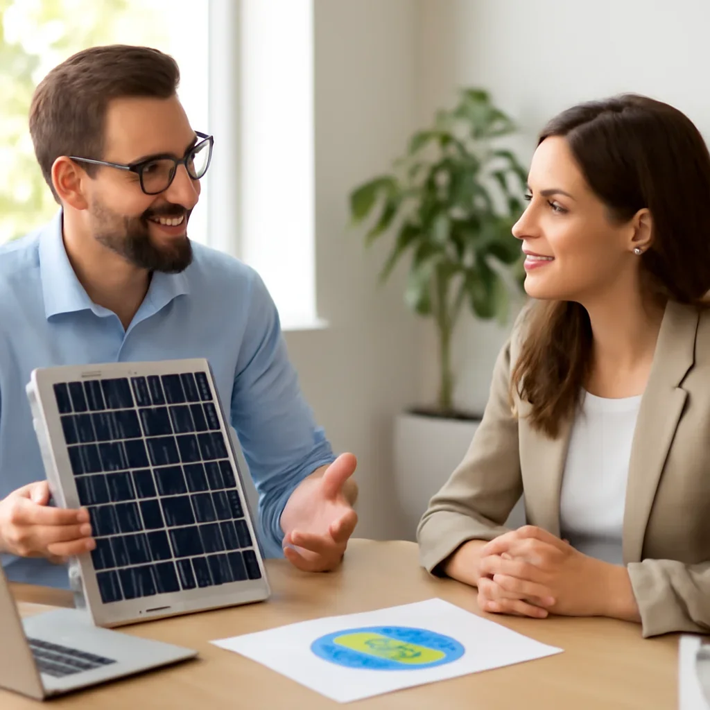 Consultation about how solar panels help the environment