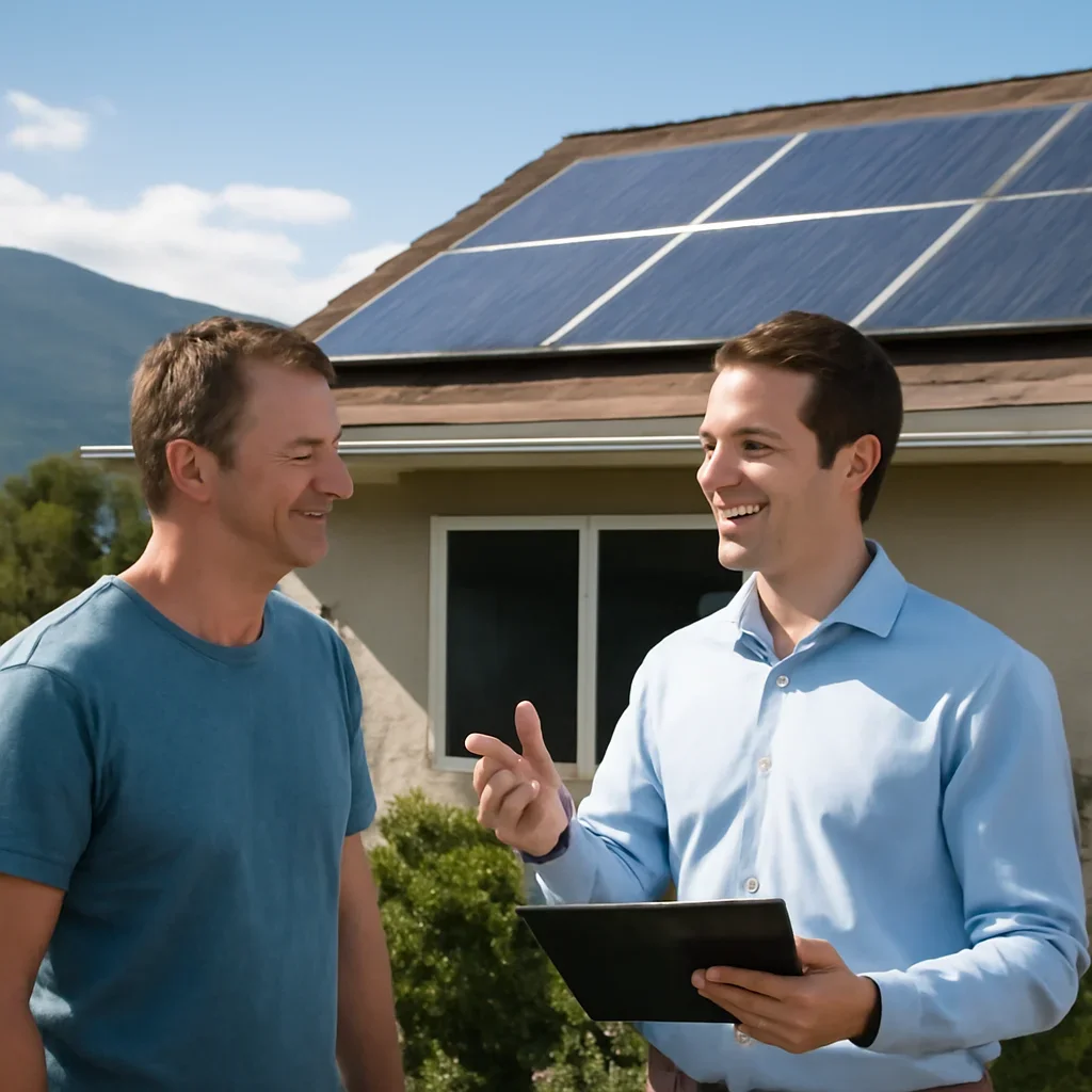 Property owner discussing solar options for Castlegar, BC