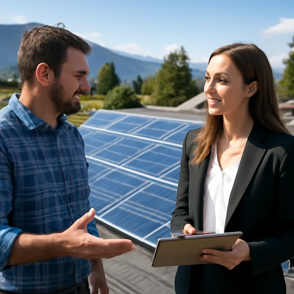 Property owner discussing solar options for Chetwynd, BC