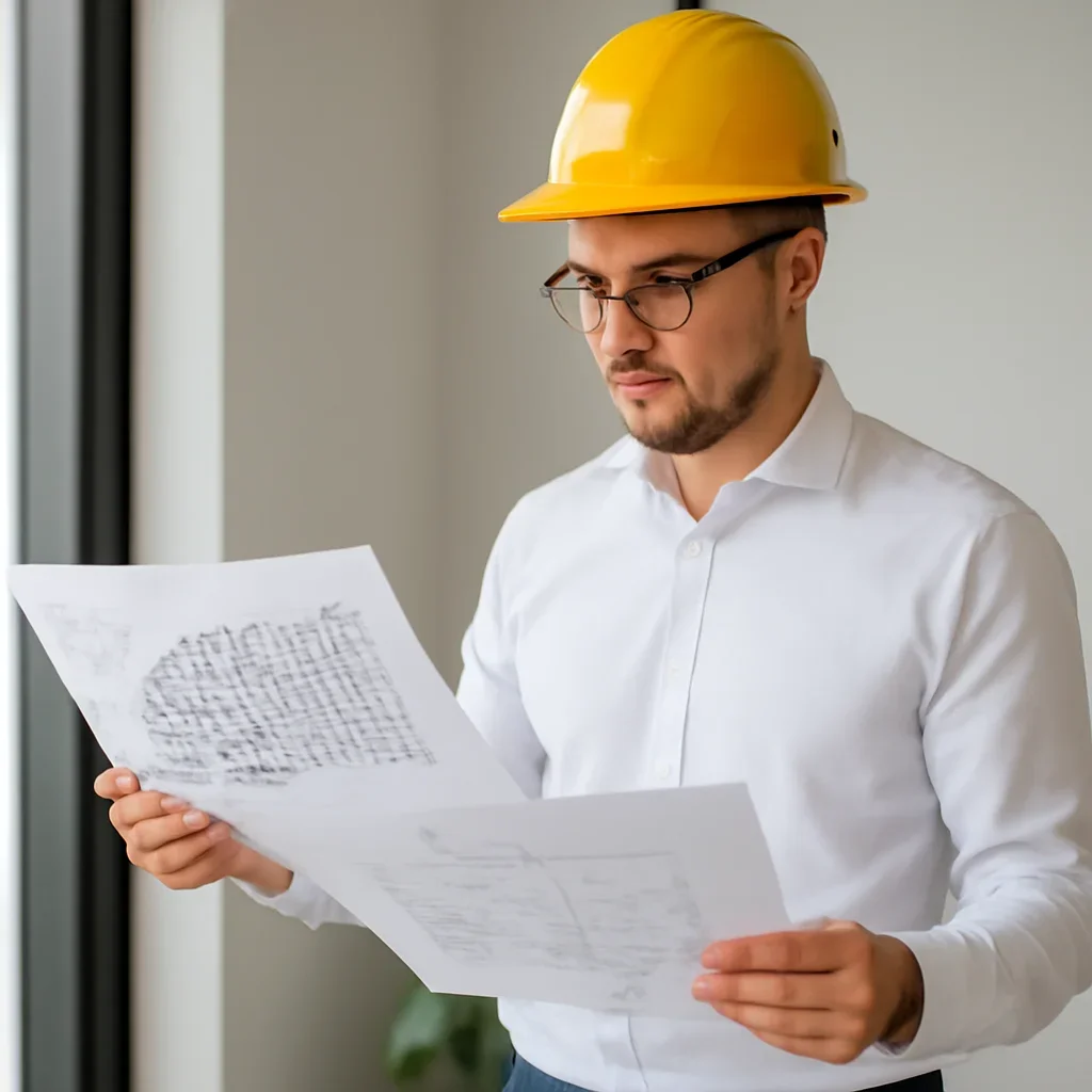 Solar consultant reviewing roof and electrical details for a Metro Vancouver project