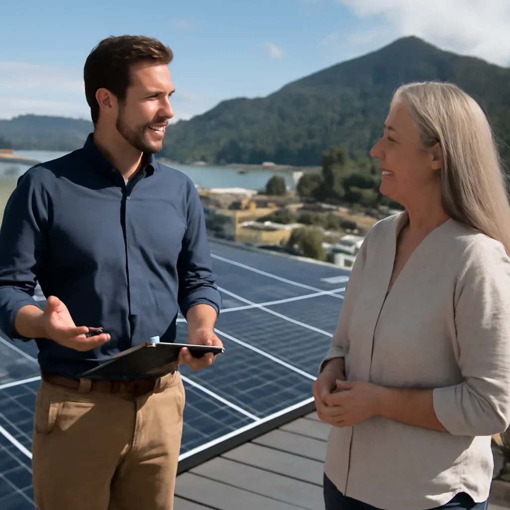Property owner discussing solar options for Prince Rupert, BC