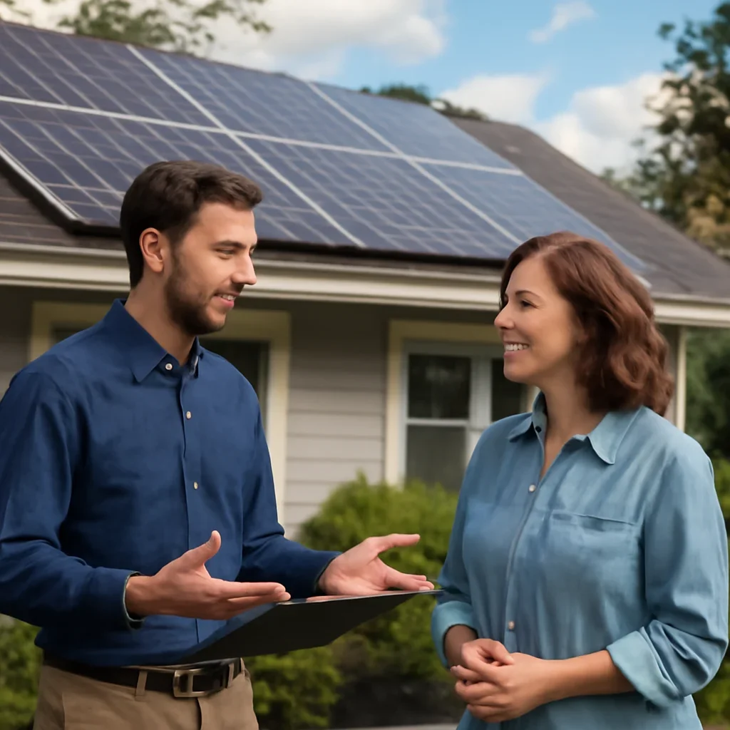 Property owner discussing solar options for shíshálh, BC