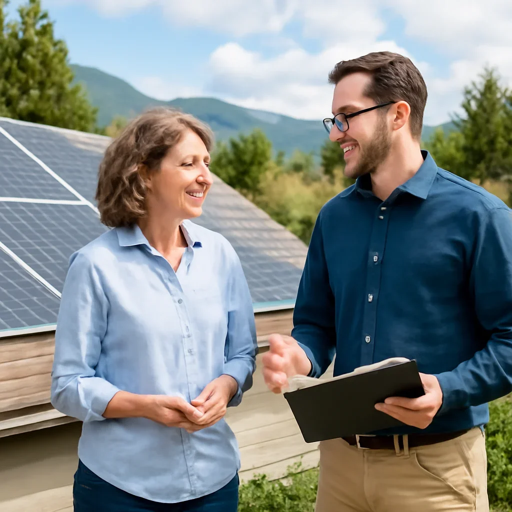 Property owner discussing solar options for Smithers, BC