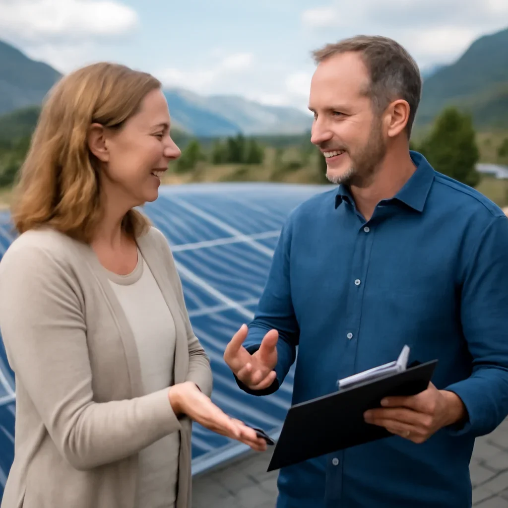Property owner discussing solar options for Sparwood, BC