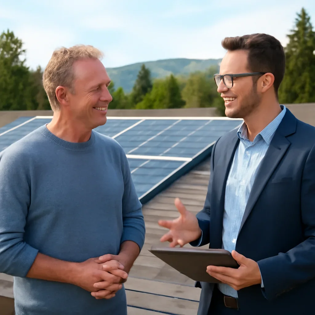 Property owner discussing solar options for Telkwa, BC