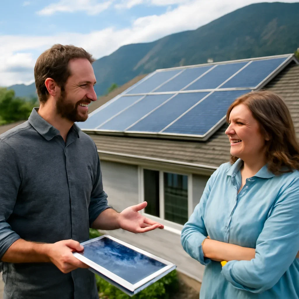 Property owner discussing solar options for Terrace, BC