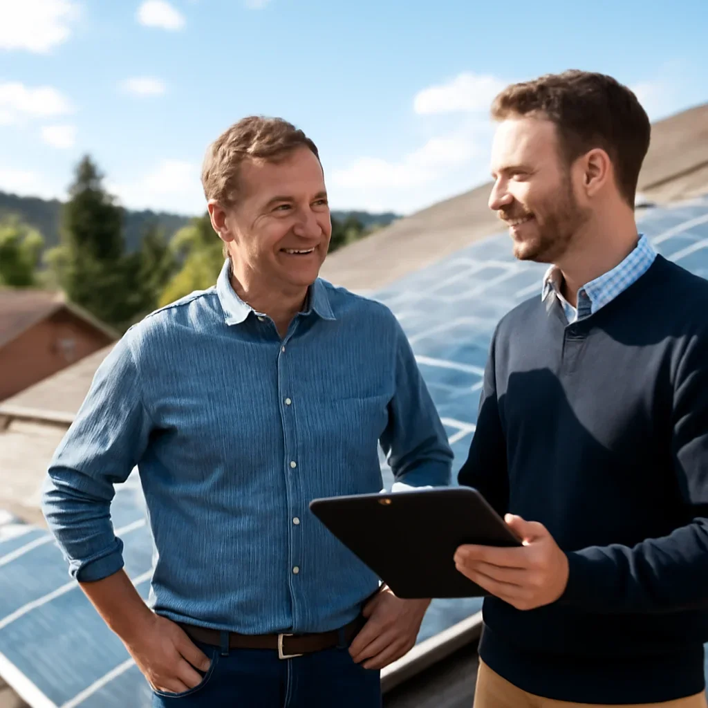 Property owner discussing solar options for Williams Lake, BC