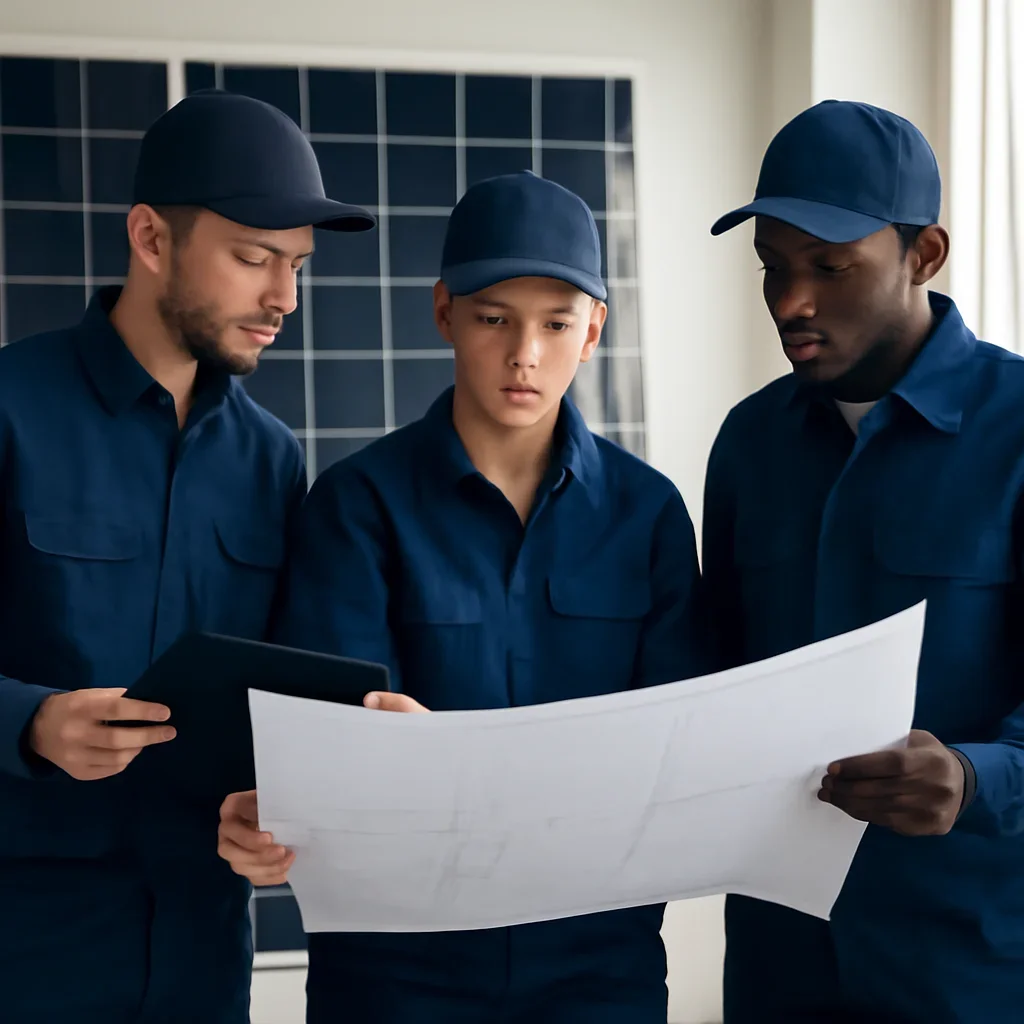 Project review related to solar panel maintenance and cleaning